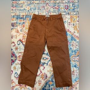 Everlane Cocoa Brown Straight Leg Crop Pants size 12